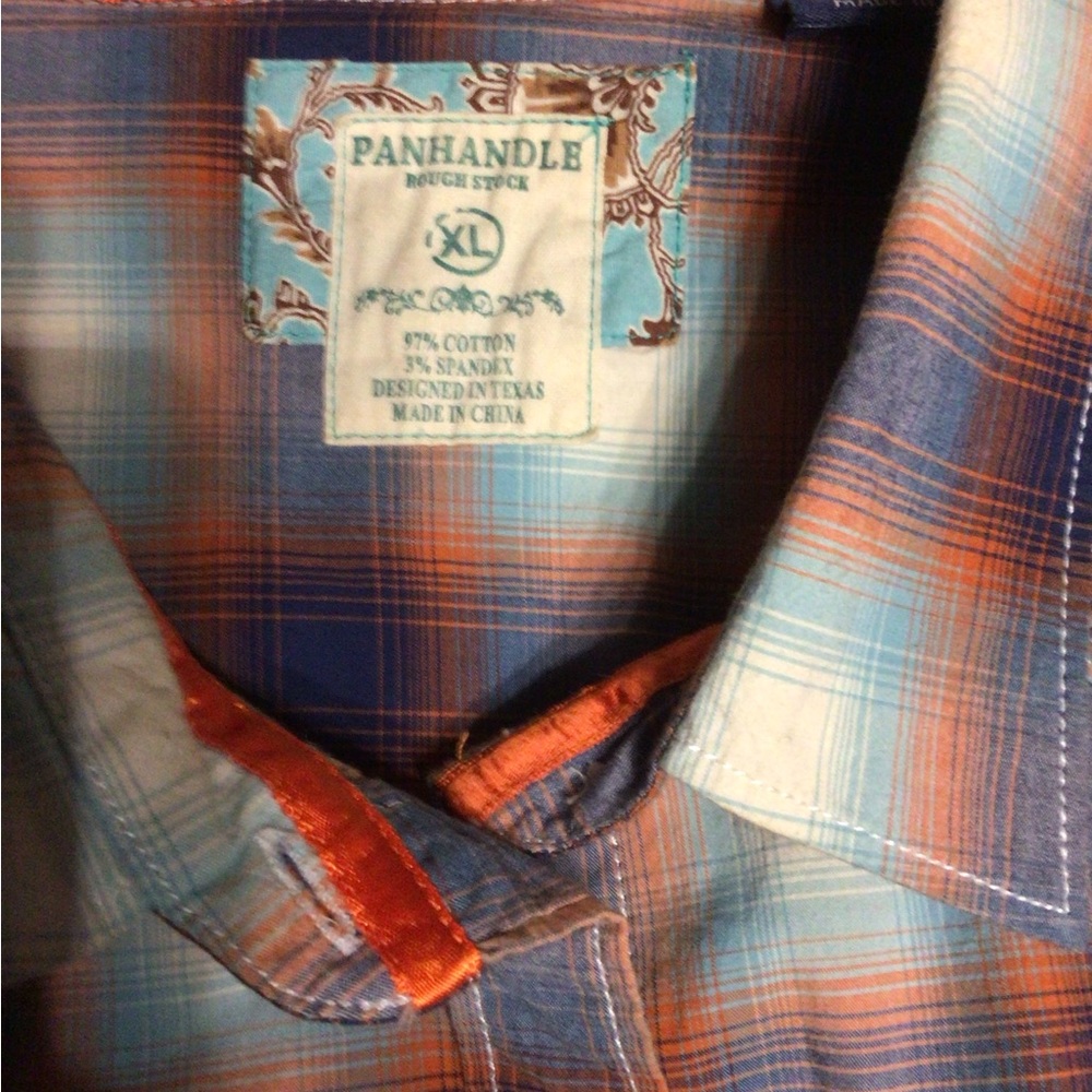 Women's Panhandle Blue Plaid Button Down Shirt